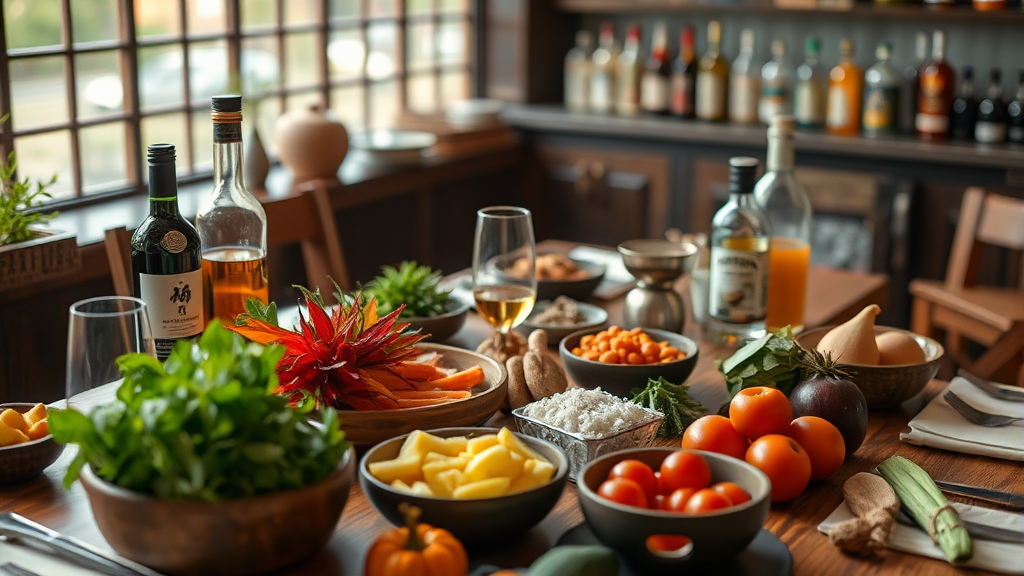 주모의 한상 코스 분석 (realistic 스타일)