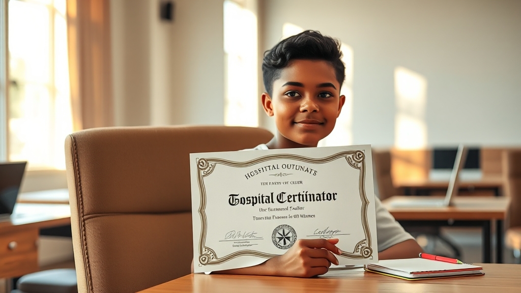 자격증 취득 과정 (realistic 스타일)