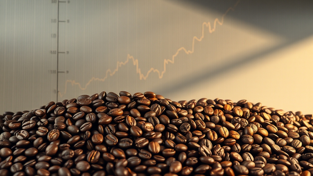 국제 커피 시장, 아라비카 vs 로부스타 (realistic 스타일)