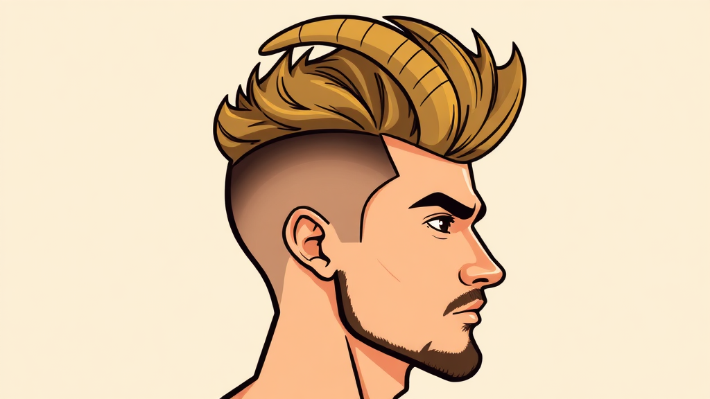 산양컷: 옆모습을 살리는 스타일의 정석 (cartoon 스타일)