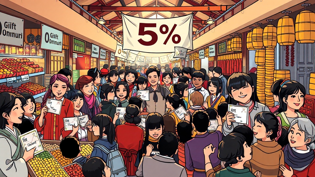 온누리상품권, 어디에 쓸까? (cartoon 스타일)