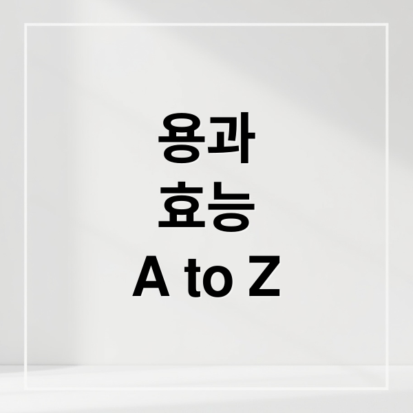 용과
효능
A to Z (용과 효능)
