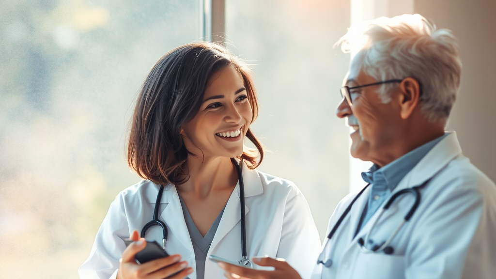 비대면 vs 대면 진료, 뭐가 다를까? (watercolor 스타일)