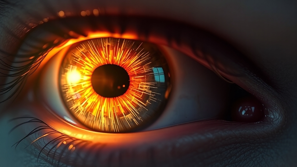 비문증과 망막 질환 (realistic 스타일)