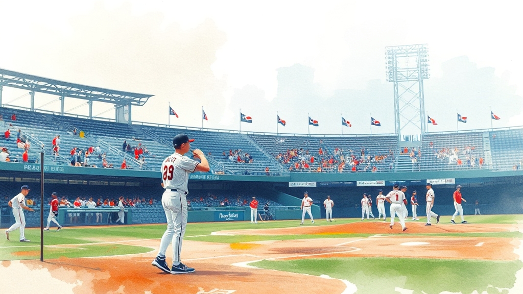 WBC 관련 뉴스 (watercolor 스타일)