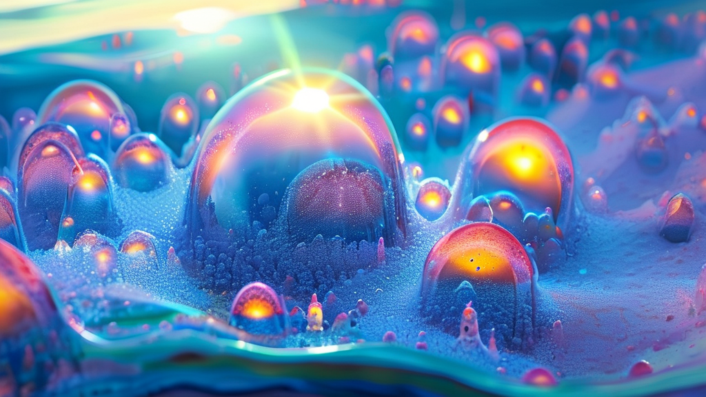 활성탄 필터의 흡착 원리: 물리적 흡착과 화학적 흡착 (realistic 스타일)