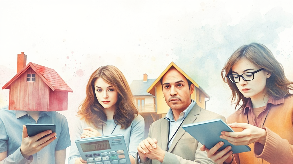 주택담보대출 시 주의사항 (watercolor 스타일)