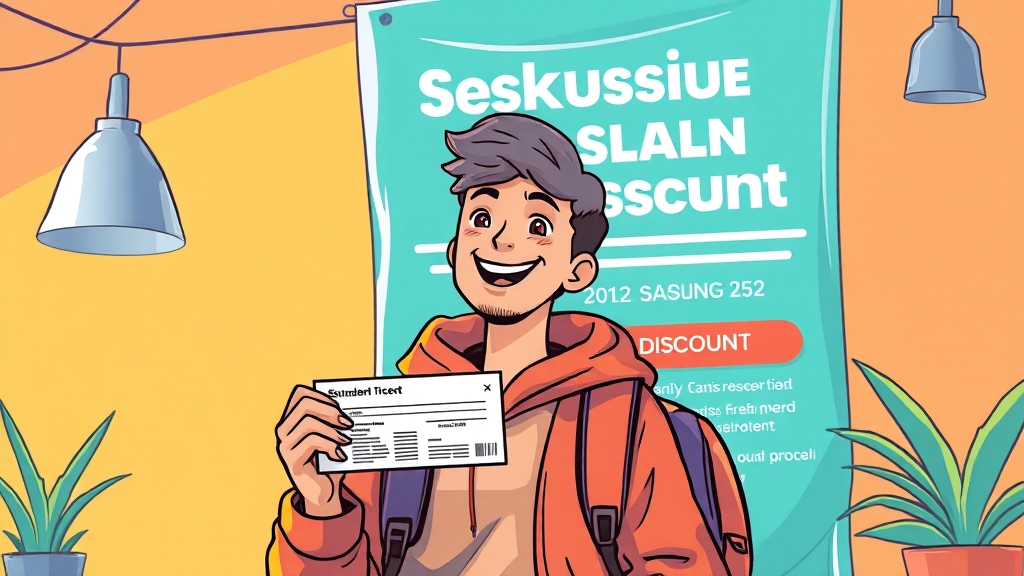 수험생 할인 주의사항 (illustration 스타일)