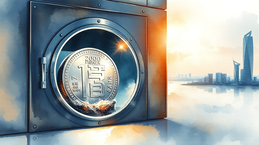 원화 스테이블코인 발행 배경 (watercolor 스타일)