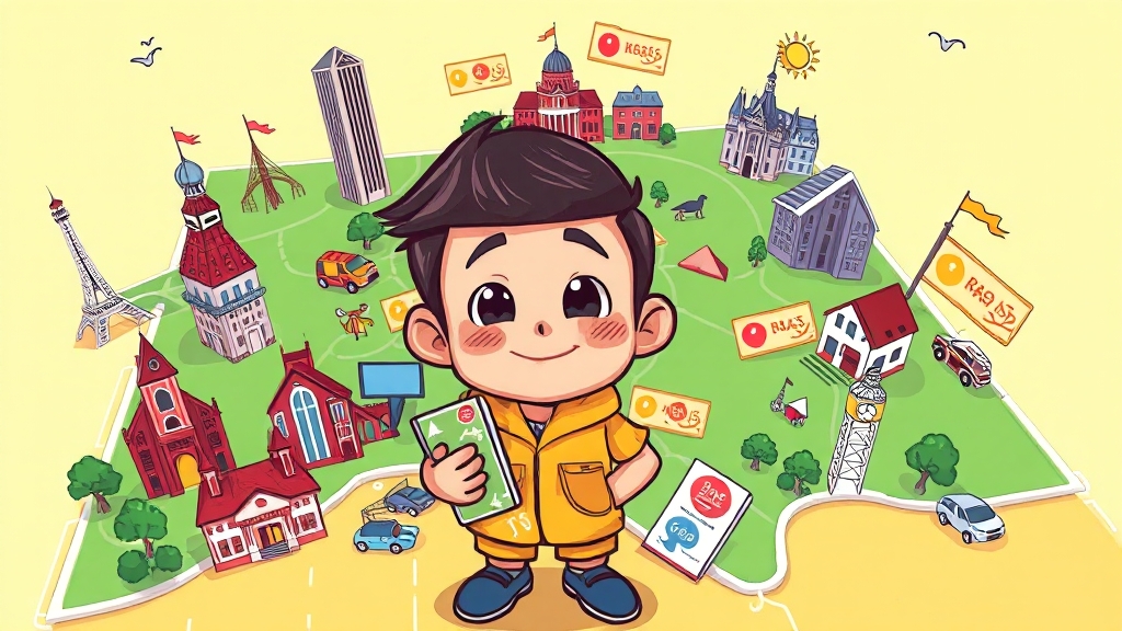 K-패스 지역별 추가 혜택 (cartoon 스타일)