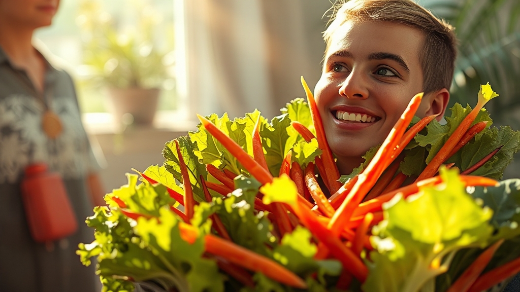 당근의 효능과 식초의 역할 (realistic 스타일)