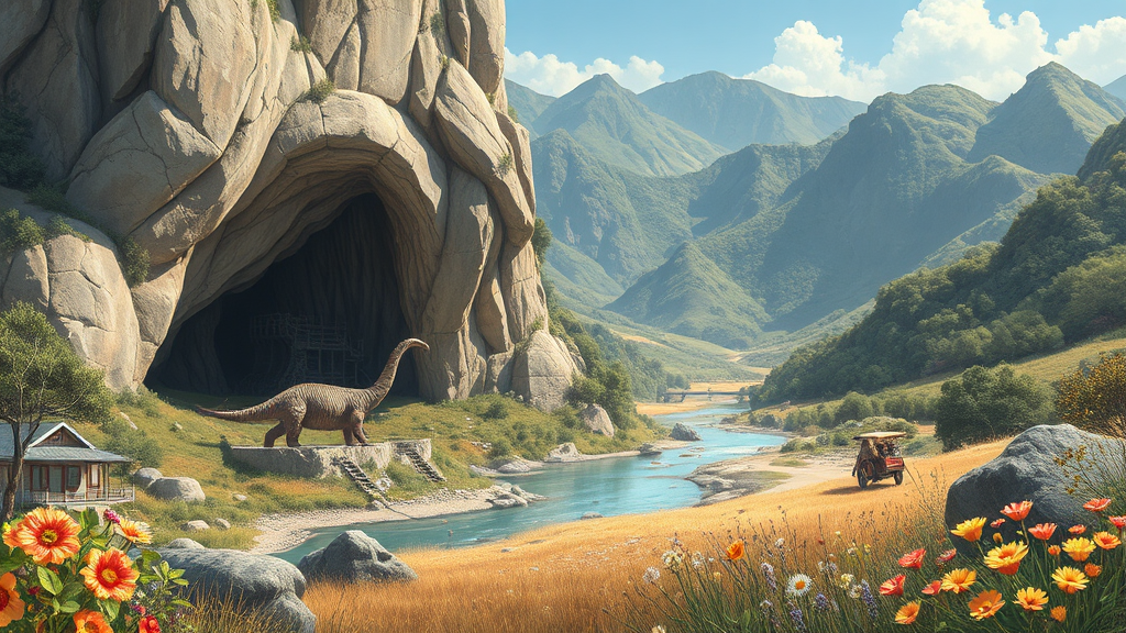 용연동굴 주변 명소 및 연계 코스 추천 (realistic 스타일)