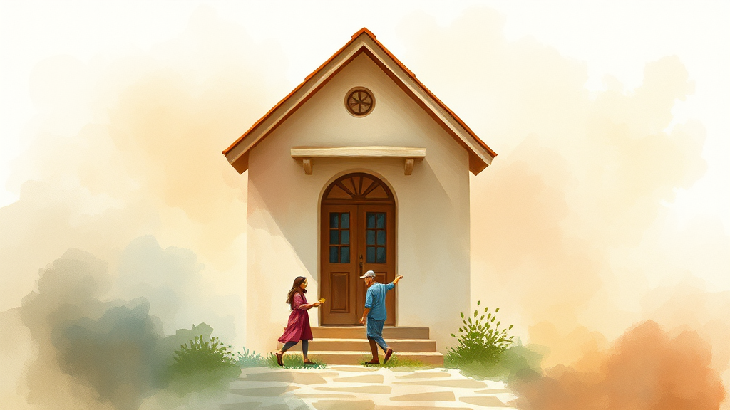 주담대 대환대출이란? (watercolor 스타일)