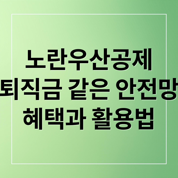 노란우산공제
퇴직금 같은 안전망
혜택과 활용법 (노란우산공제 가입 소득공제)