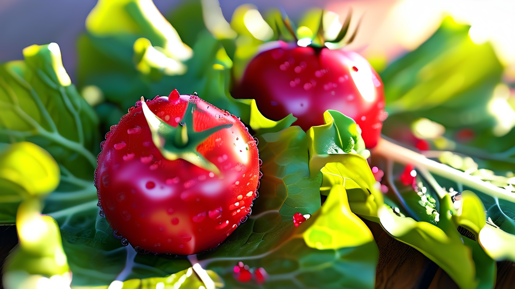 피부 미인 되는 비결, 상추의 놀라운 피부 개선 효과 (realistic 스타일)