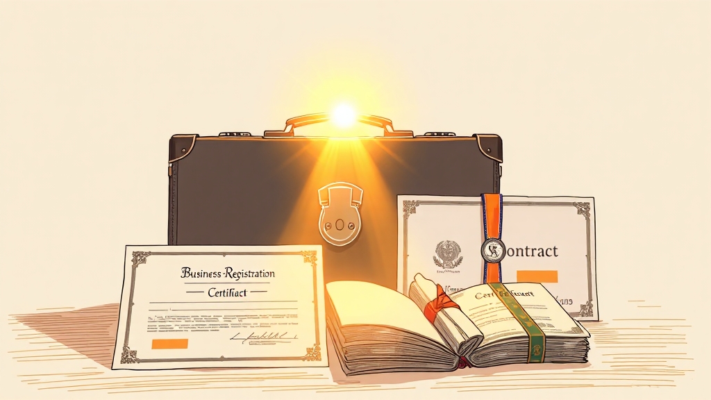 필수 제출 서류 및 준비사항 (illustration 스타일)