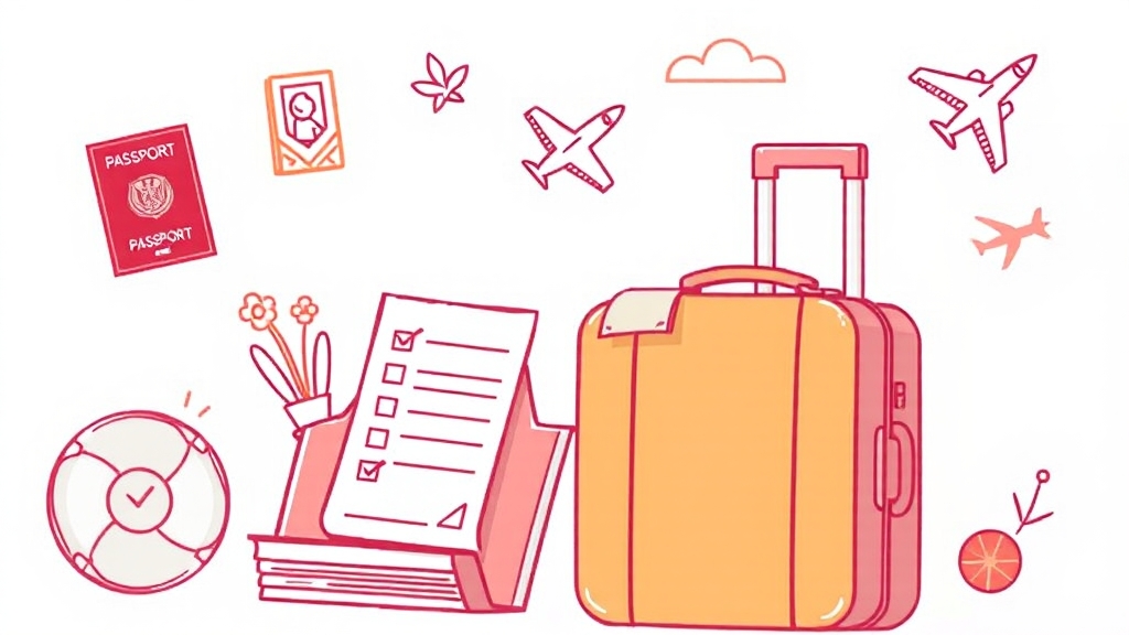 출국 전, 이것만은 꼭! (illustration 스타일)