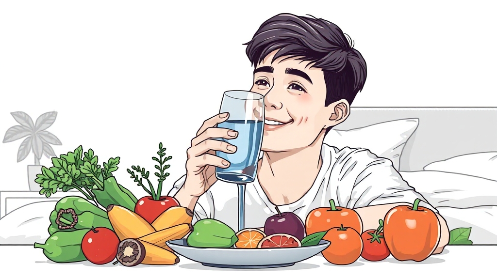 지속적인 구강 관리 습관 (illustration 스타일)