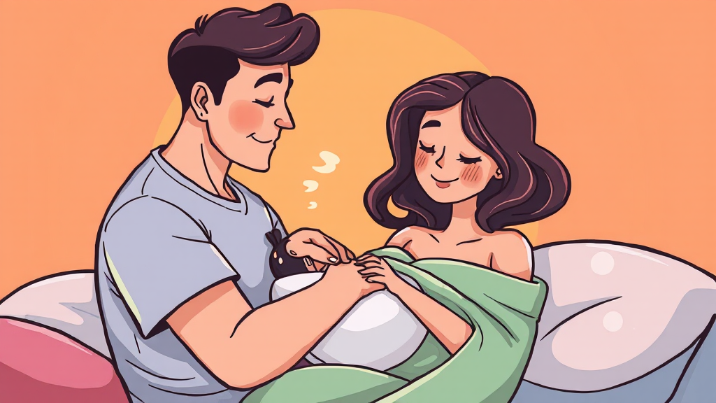 산후 마사지, 효과가 있을까요? (cartoon 스타일)