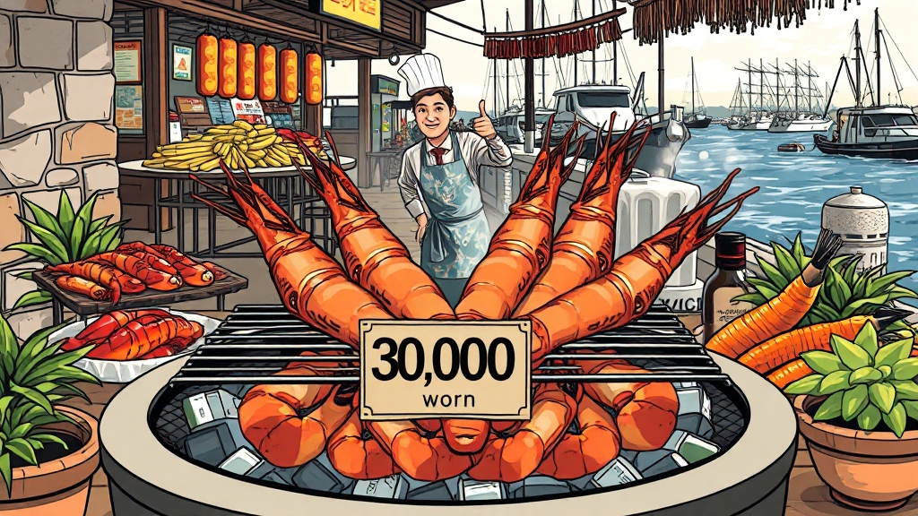 대하 맛보기: 메뉴 및 가격 정보 (illustration 스타일)