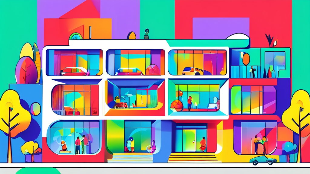 혼자 사는 당신을 위한 안심 주거 솔루션 (cartoon 스타일)