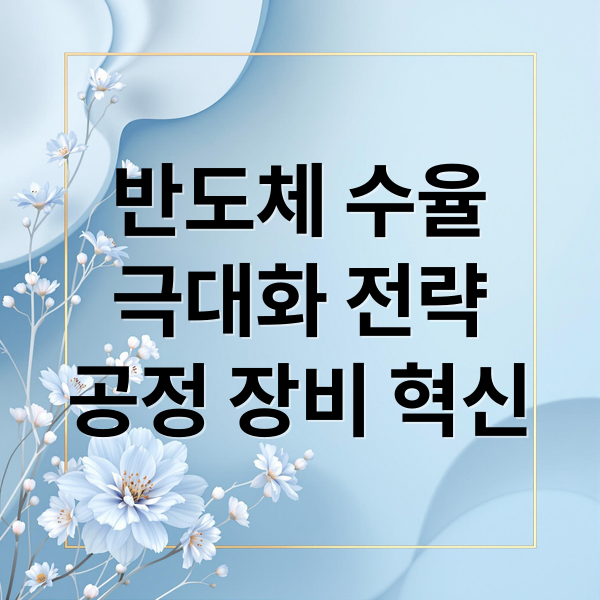 반도체 수율 극대화: 공정 장비 기술 혁신과 미래 전략 2 반도체 수율
극대화 전략
공정 장비 혁신 (공정 장비 기술 수율 영향)