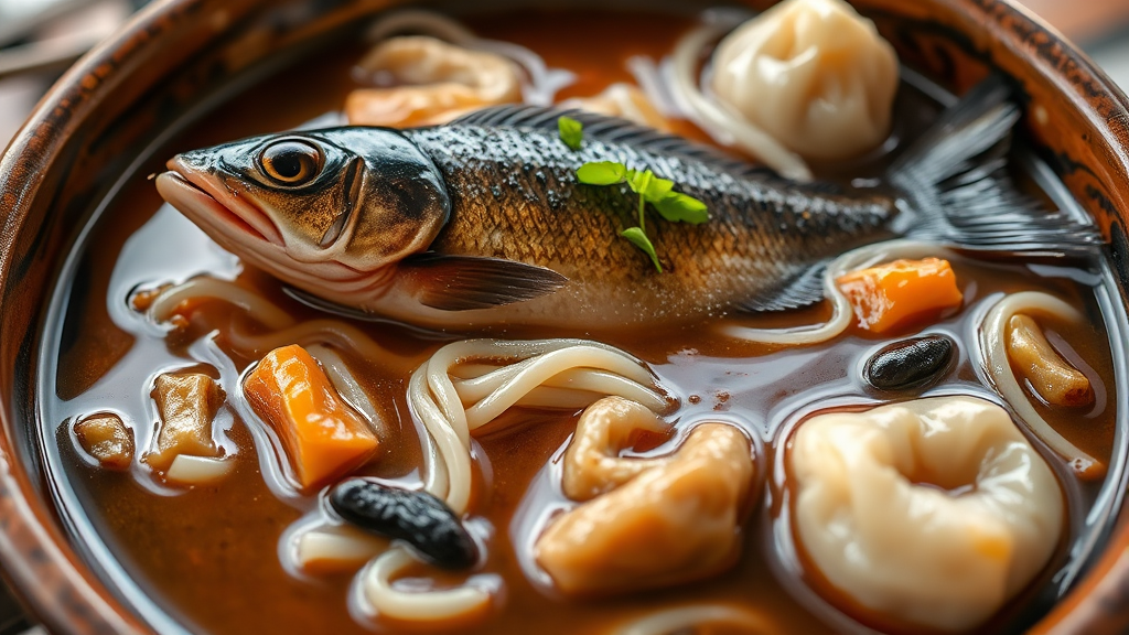 맛의 비결, 자연산 민물고기 (realistic 스타일)