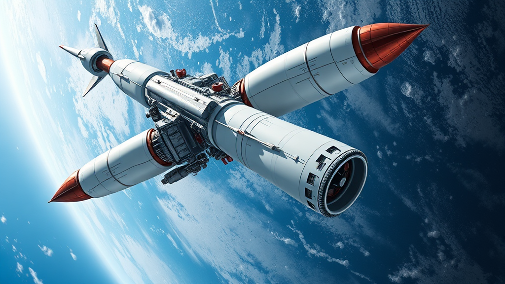 우주 산업 진출 배경과 성장 전망 (realistic 스타일)