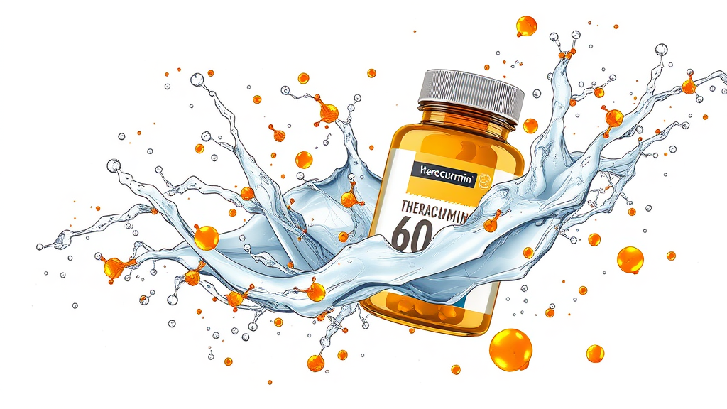 테라큐민 맥스 60: 특별한 기술력으로 흡수율을 높이다 (illustration 스타일)