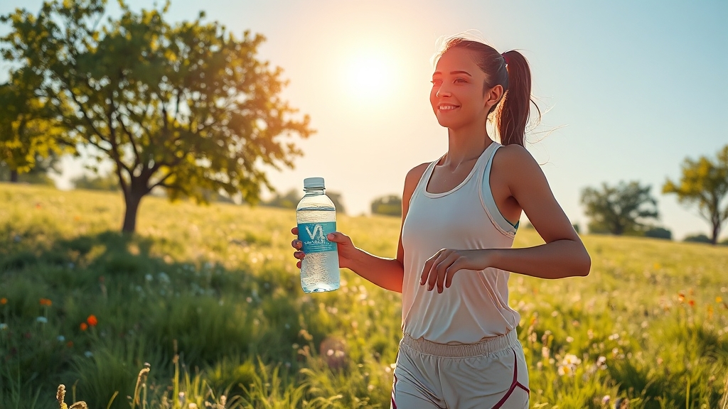 탈수 예방, 식염포도당의 역할은? (realistic 스타일)