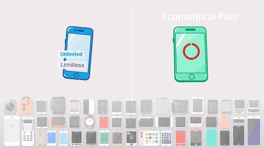 알뜰폰 요금제 비교 가이드 (cartoon 스타일)