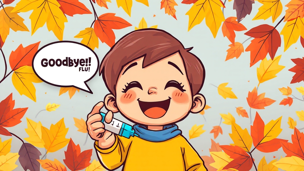 독감 주사, 언제 맞아야 할까요? (cartoon 스타일)