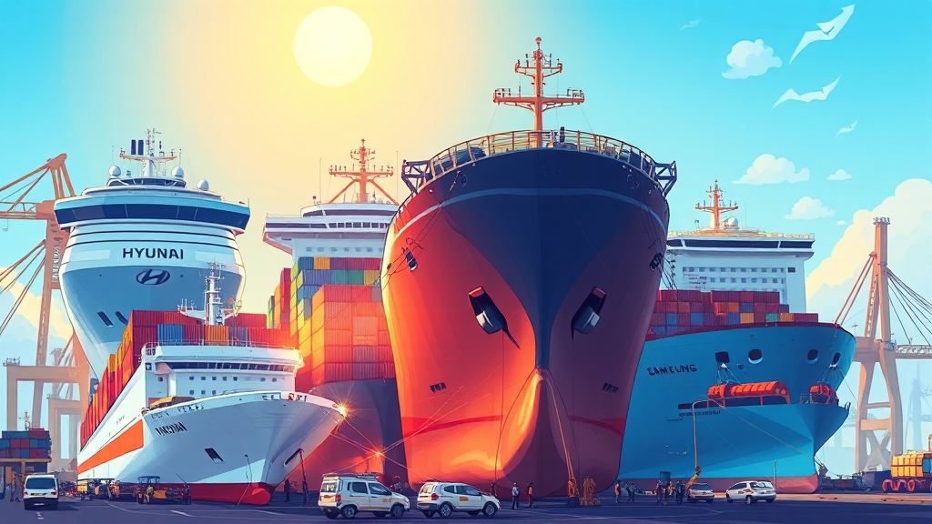 조선업 수혜주와 대장주 (cartoon 스타일)