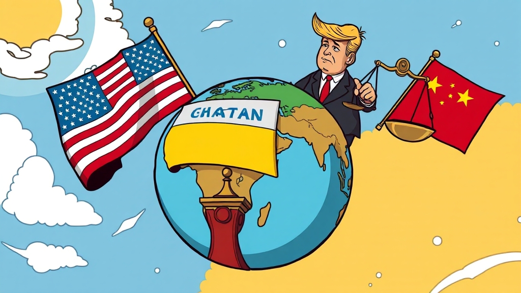 국제 정세 분석 (cartoon 스타일)