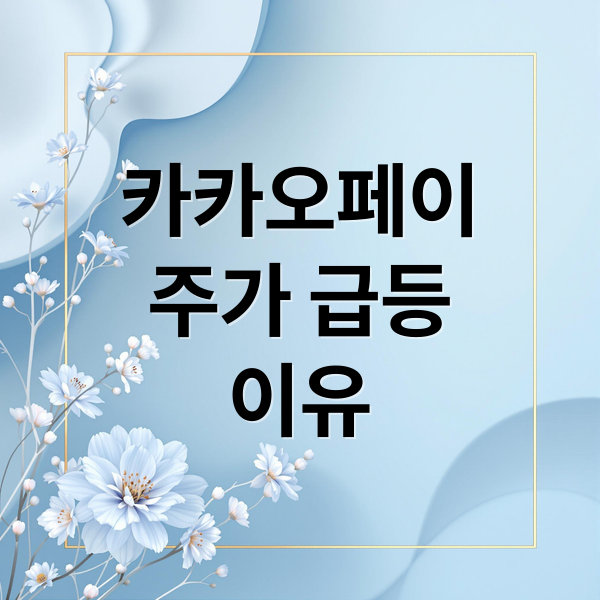 카카오페이
주가 급등
이유 (카카오페이 주가 예측)
