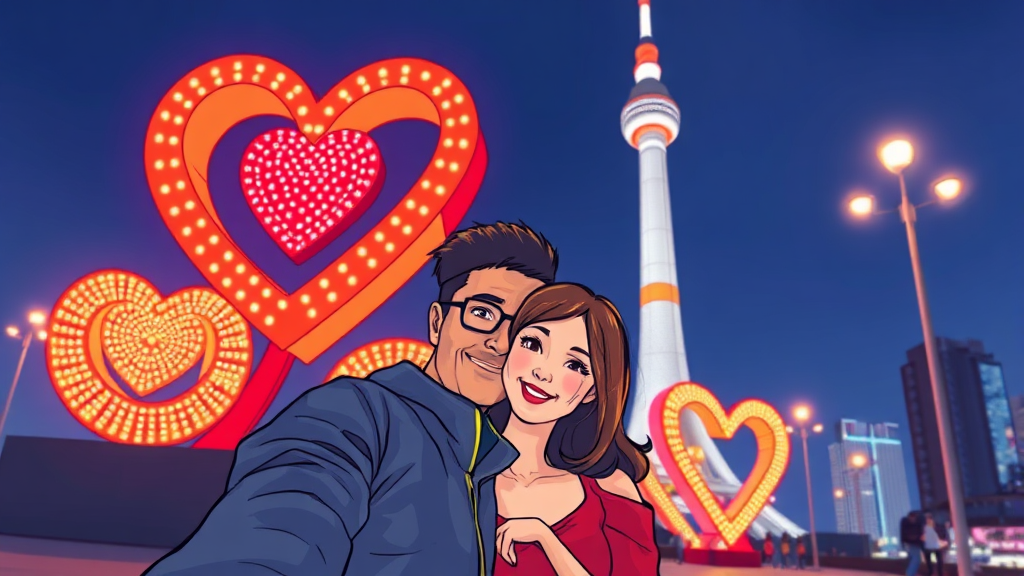 인생샷 보장 포토 스팟 (illustration 스타일)