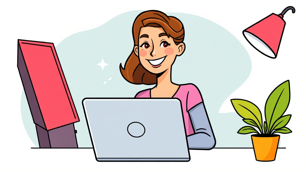 AI 부업의 긍정적 변화: 자신감 향상 (cartoon 스타일)