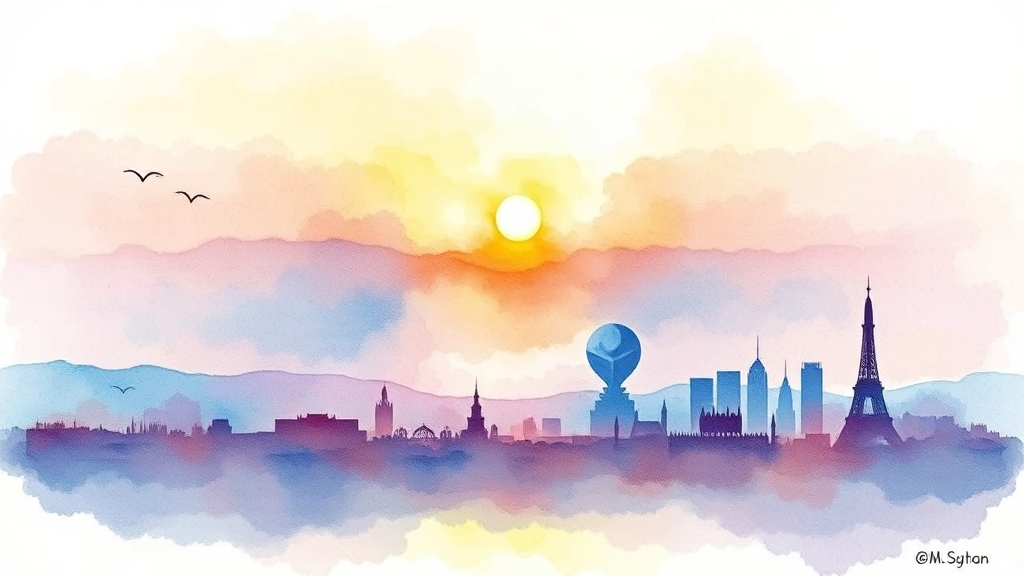 디파이(DeFi)와 NFT 시장 (watercolor 스타일)
