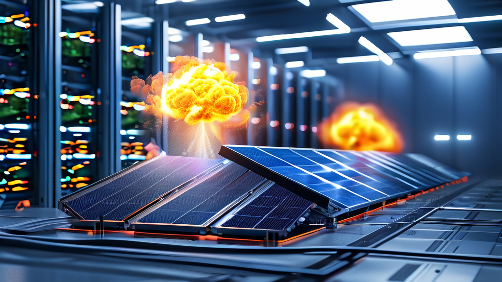 AI 데이터센터와 2차전지의 연결고리 (realistic 스타일)