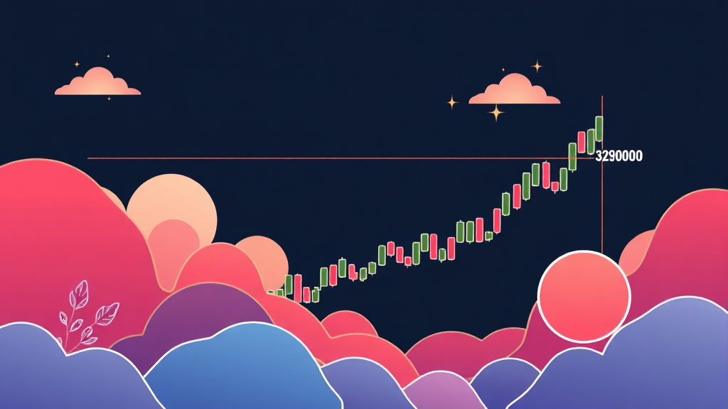 기술적 분석을 통한 주가 예측 (illustration 스타일)