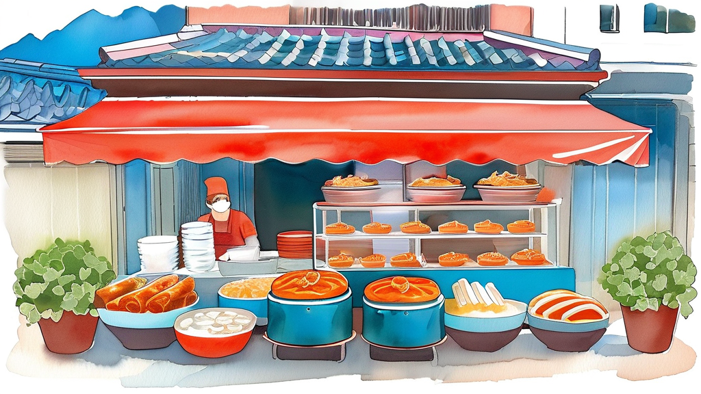 지역 특색을 담은 이색 먹거리 소개 (watercolor 스타일)