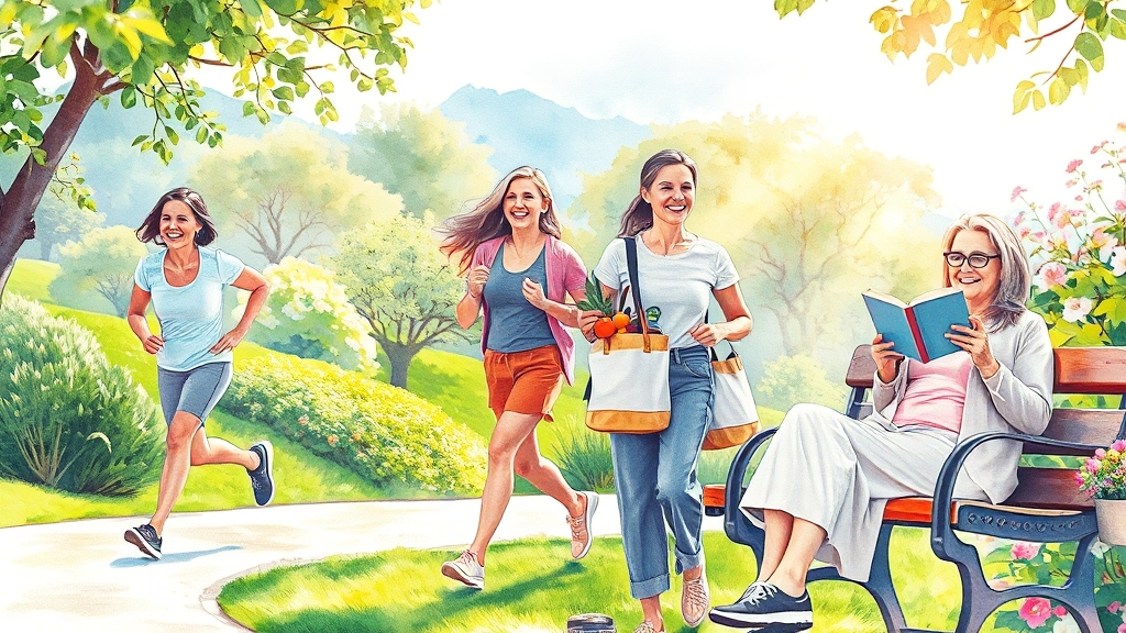 갱년기, 이것만은 꼭 기억하세요! (watercolor 스타일)