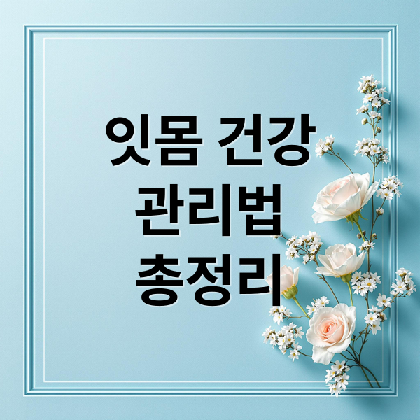 잇몸 건강
관리법
총정리 (잇몸 영양제 25800원)