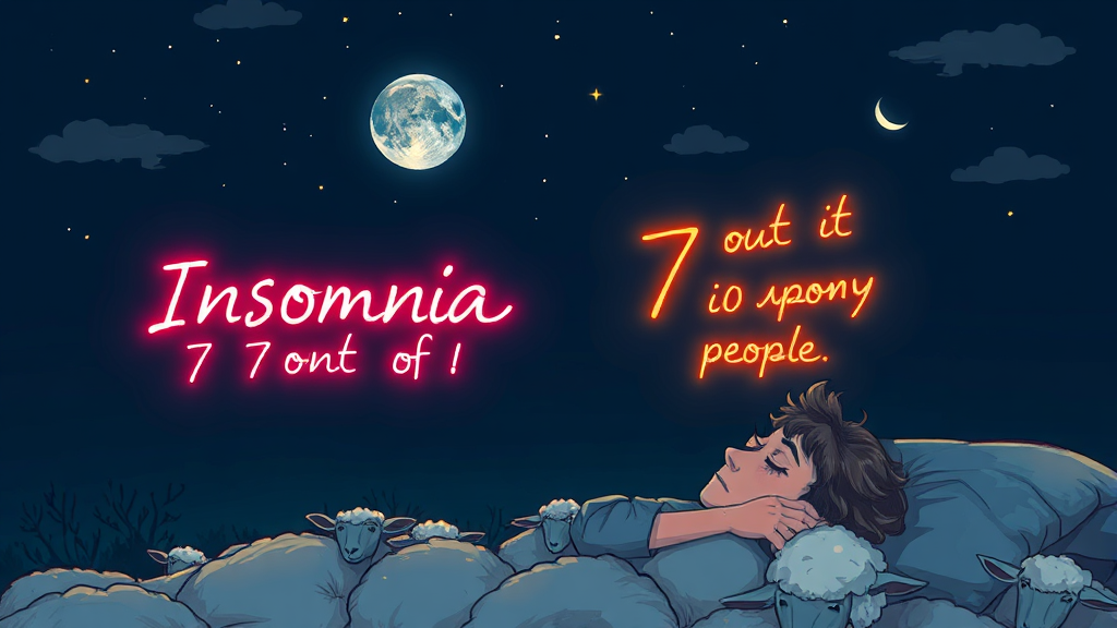 불면증, 무엇이 문제일까요? (illustration 스타일)