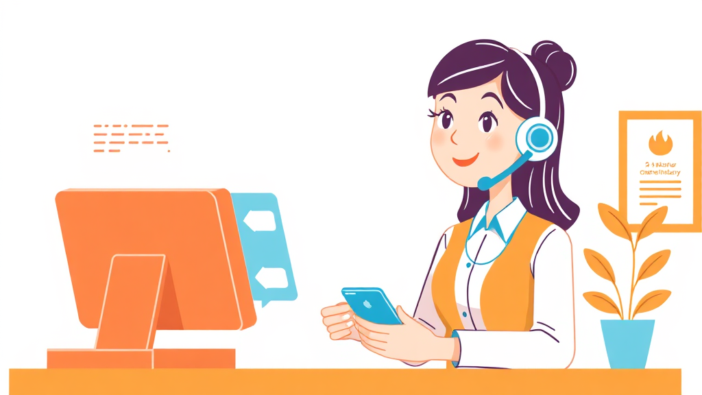 고객센터 안내 (전화/온라인) (illustration 스타일)