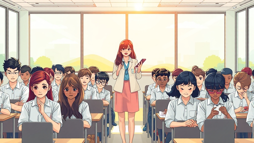 스마트폰 금지법: 왜? (illustration 스타일)
