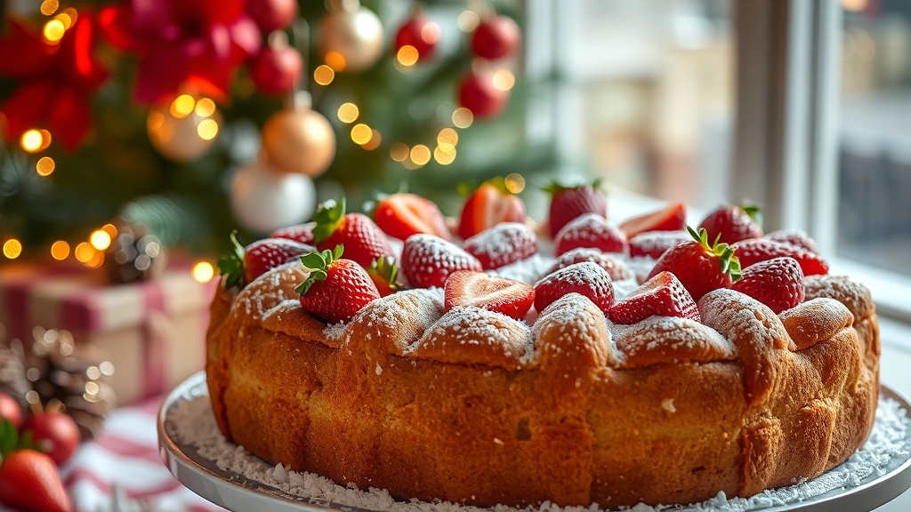 홀리데이 케이크 라인업 (realistic 스타일)