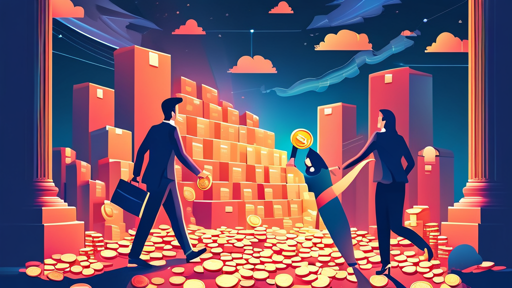 예금 자금의 증시 유입과 ‘빚투’ 증가 현상 (illustration 스타일)