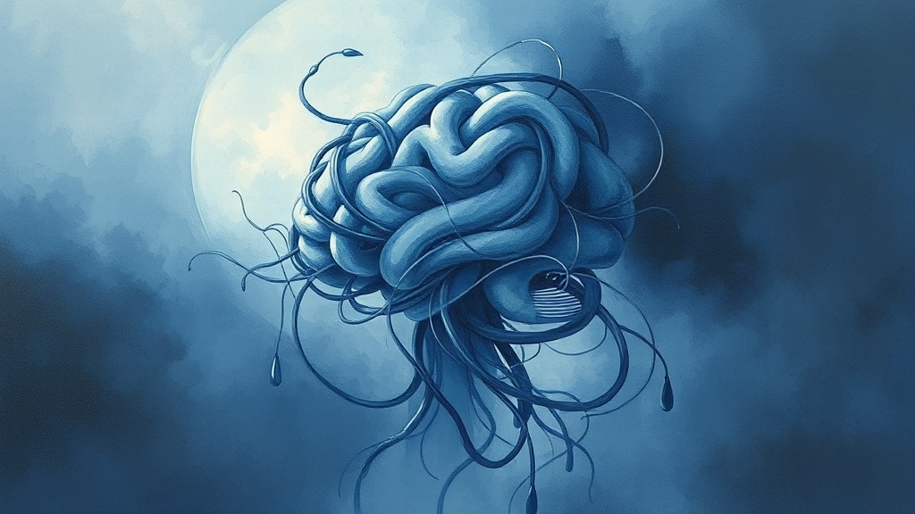 공황장애 원인 분석 (watercolor 스타일)