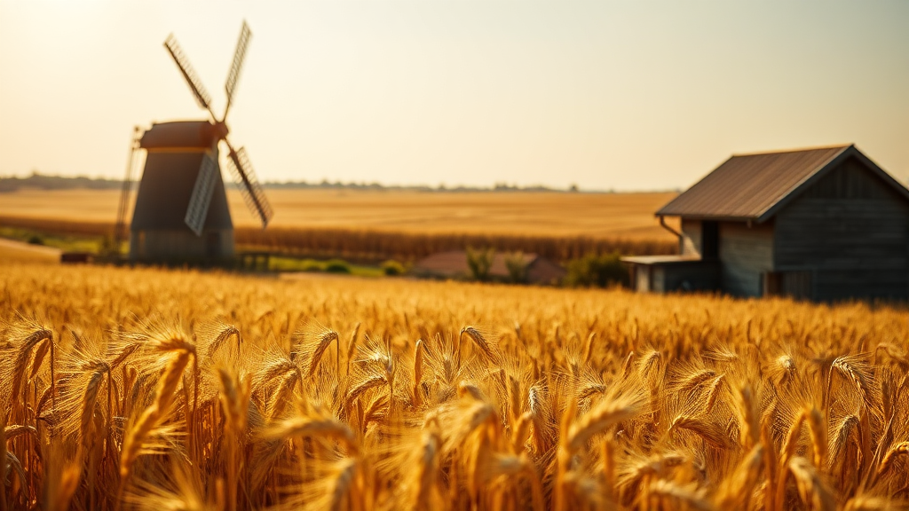 밀가루 가격 인하 배경 (realistic 스타일)